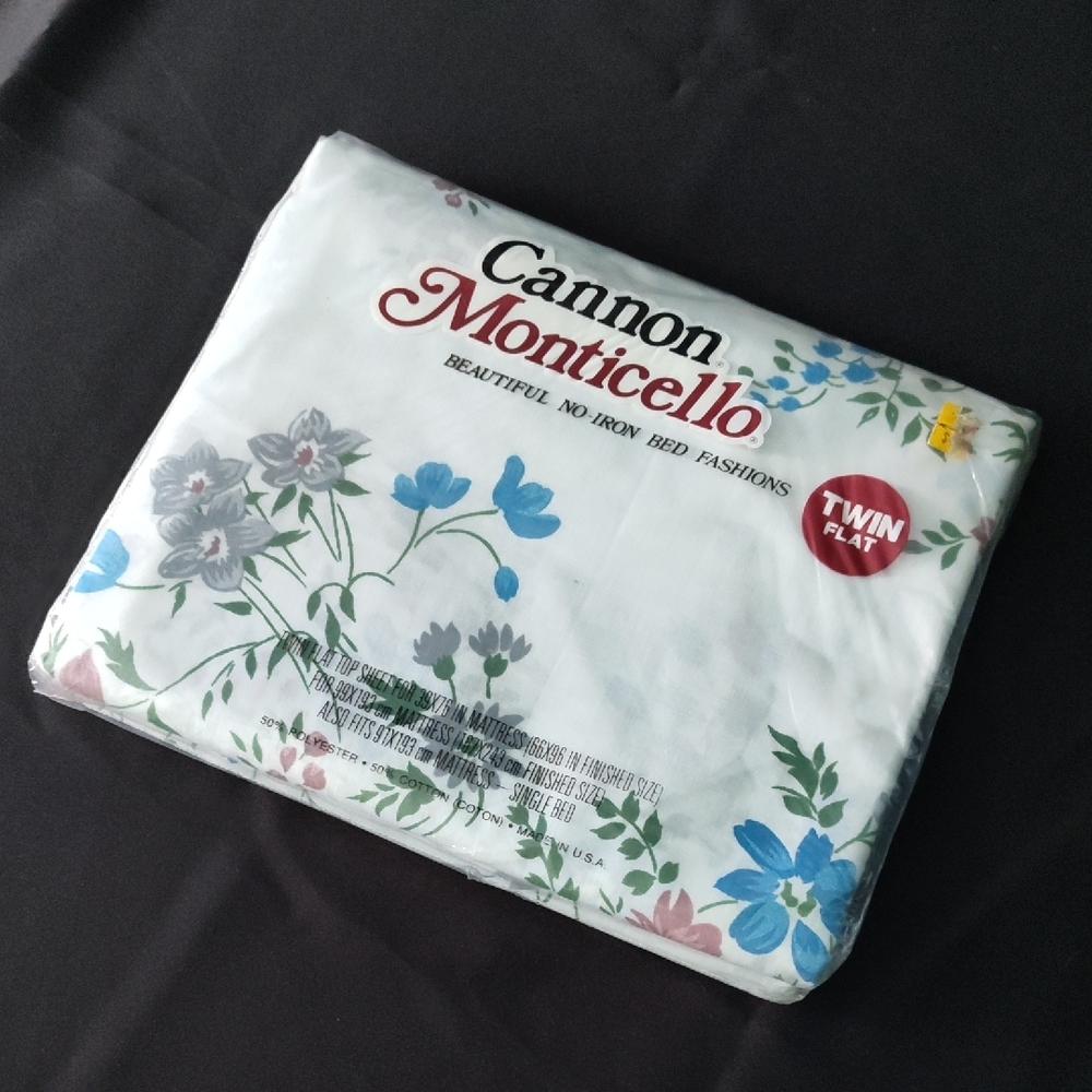 Floral Twin Flat Sheet - Spring Flowers